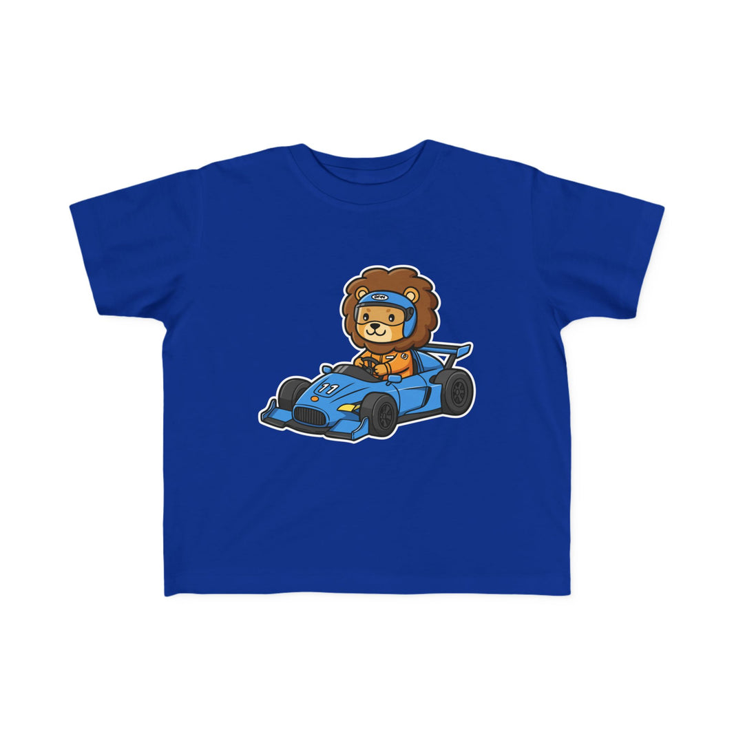 Racecar Driver Lion Toddler T-Shirt