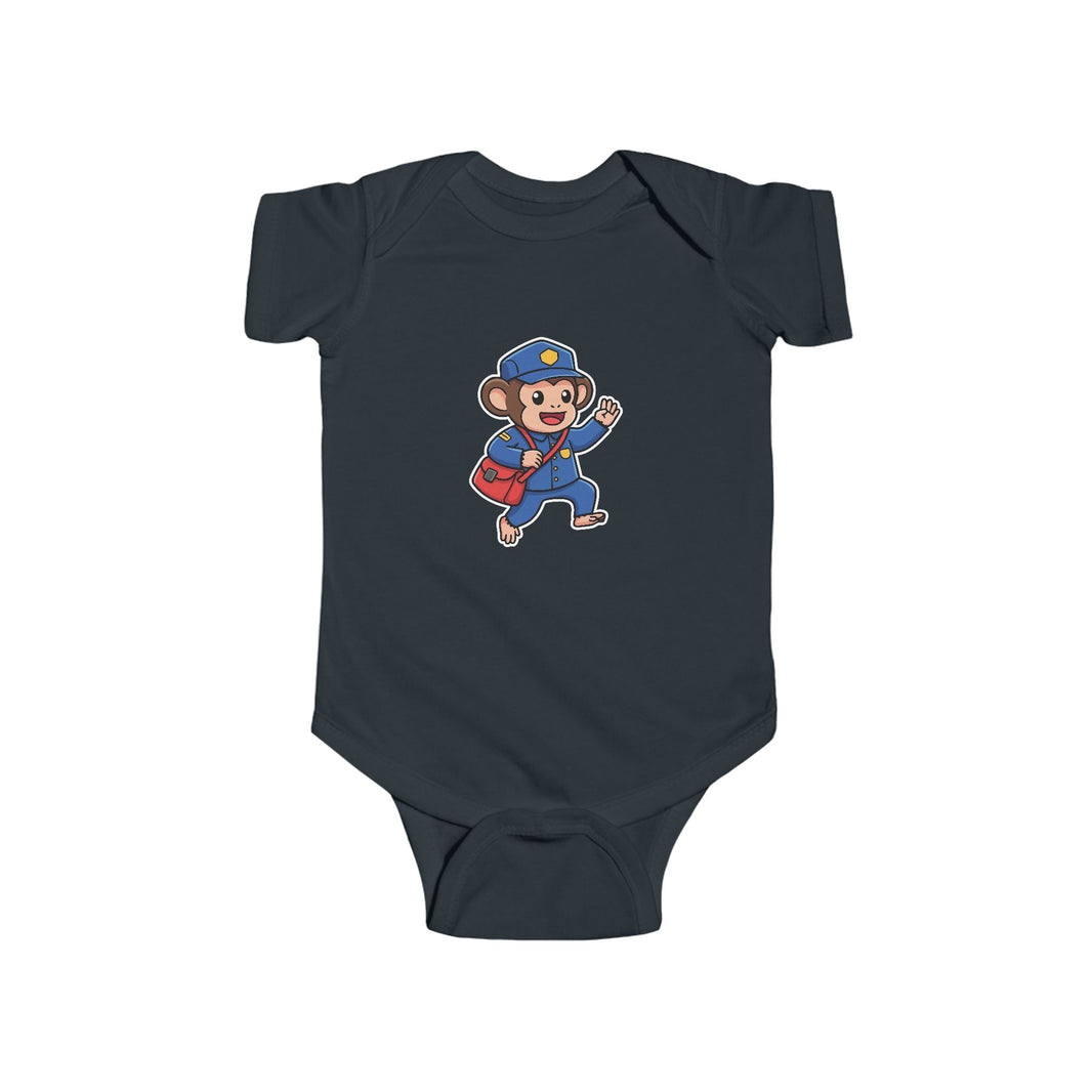 Mailman Chimpanzee Shortsleeve Infant Bodysuit