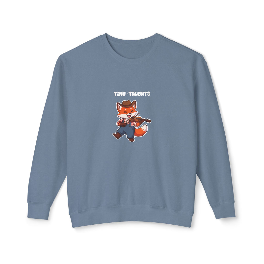 Fiddle Player Fox Adult Sweatshirt (Unisex)