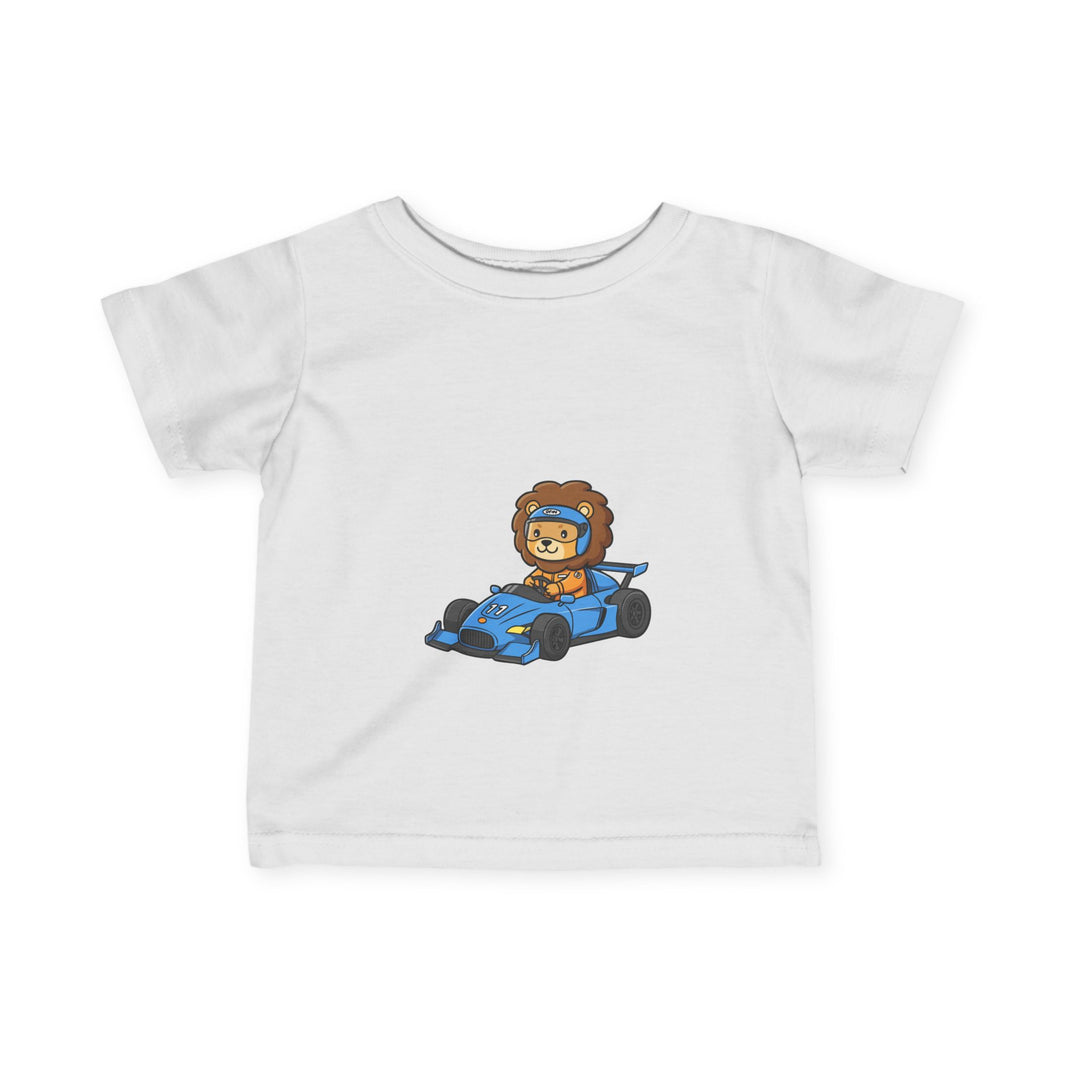 Racecar Driver Lion Infant T-Shirt