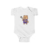 Lacrosse Player Dog Shortsleeve Infant Bodysuit