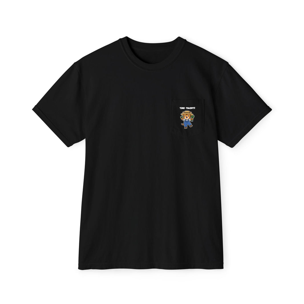 Farmer Tiger Adult Pocket T-Shirt (Unisex)