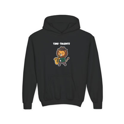Saxophone Player Lion Youth Hoodie