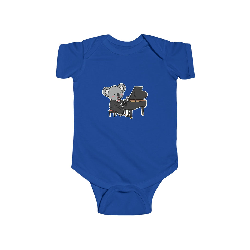Piano Player Koala Shortsleeve Infant Bodysuit