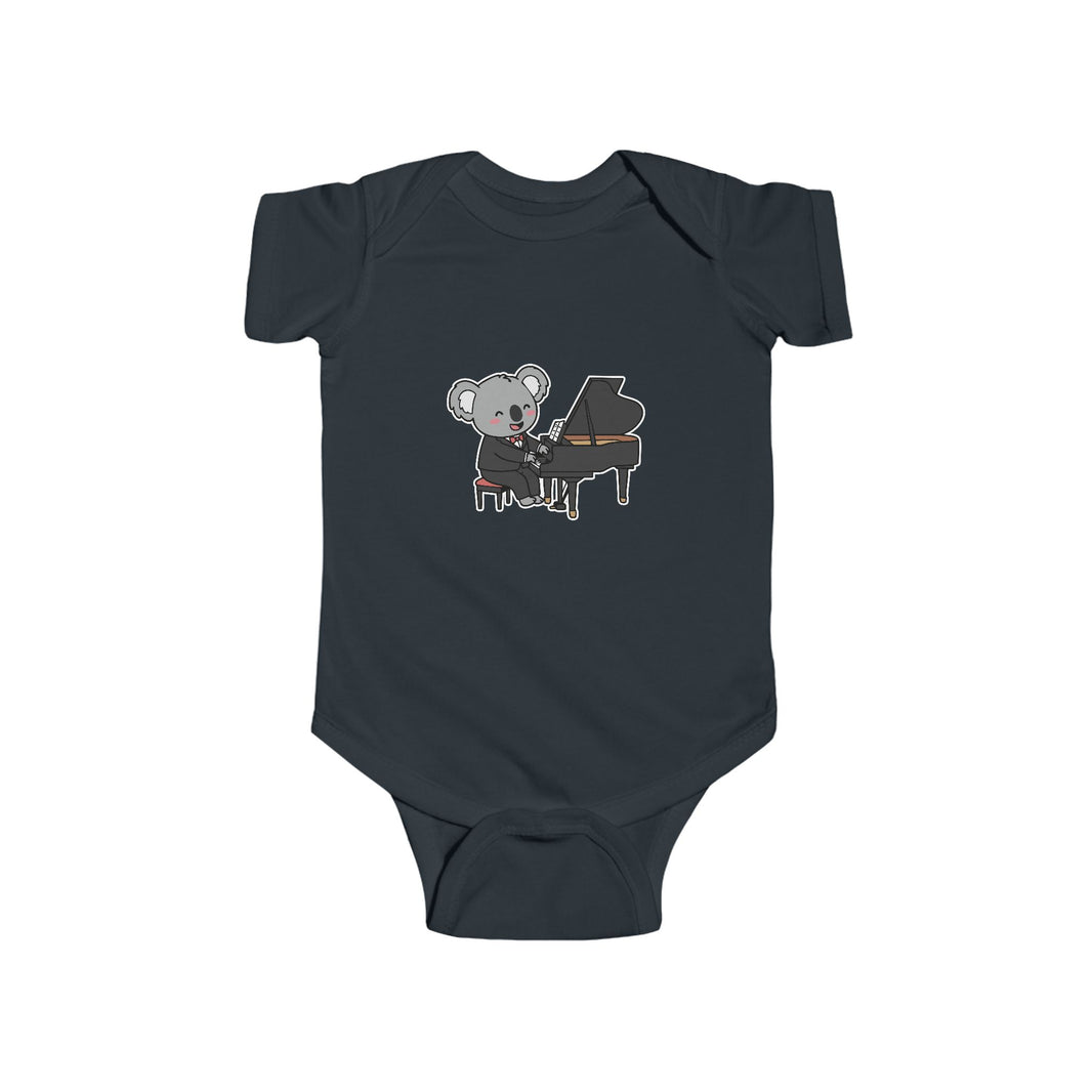 Piano Player Koala Shortsleeve Infant Bodysuit