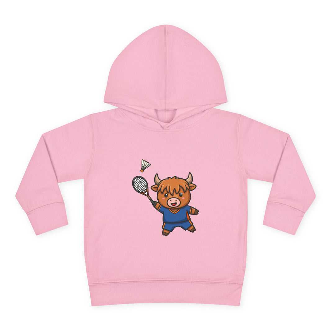 Badminton Player Cow Toddler Hoodie
