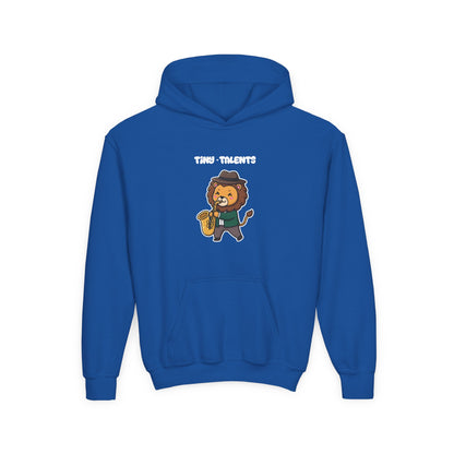 Saxophone Player Lion Youth Hoodie