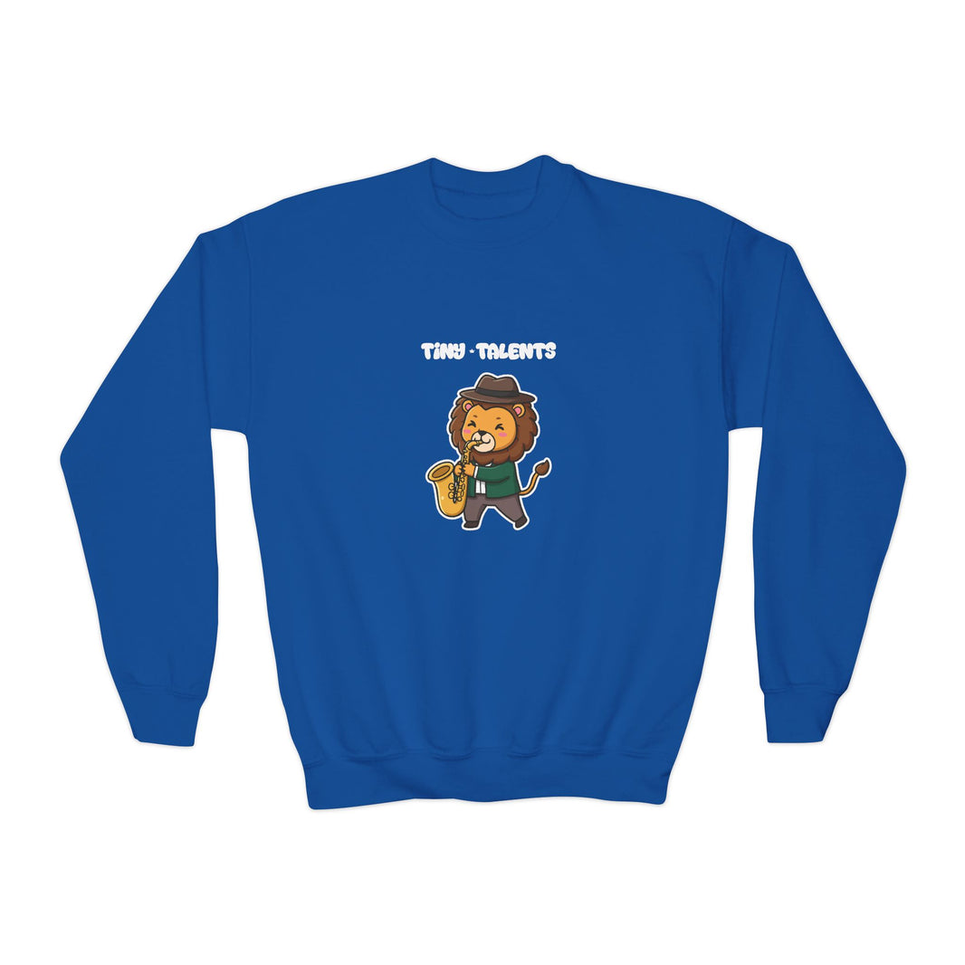 Saxophone Player Lion Youth Sweatshirt