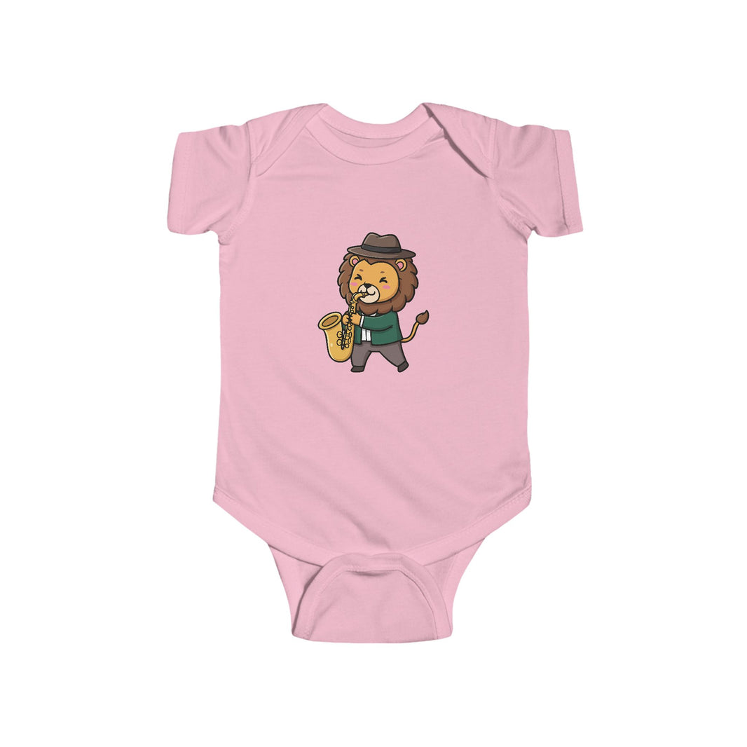 Saxophone Player Lion Shortsleeve Infant Bodysuit