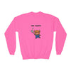 Badminton Player Cow Youth Sweatshirt