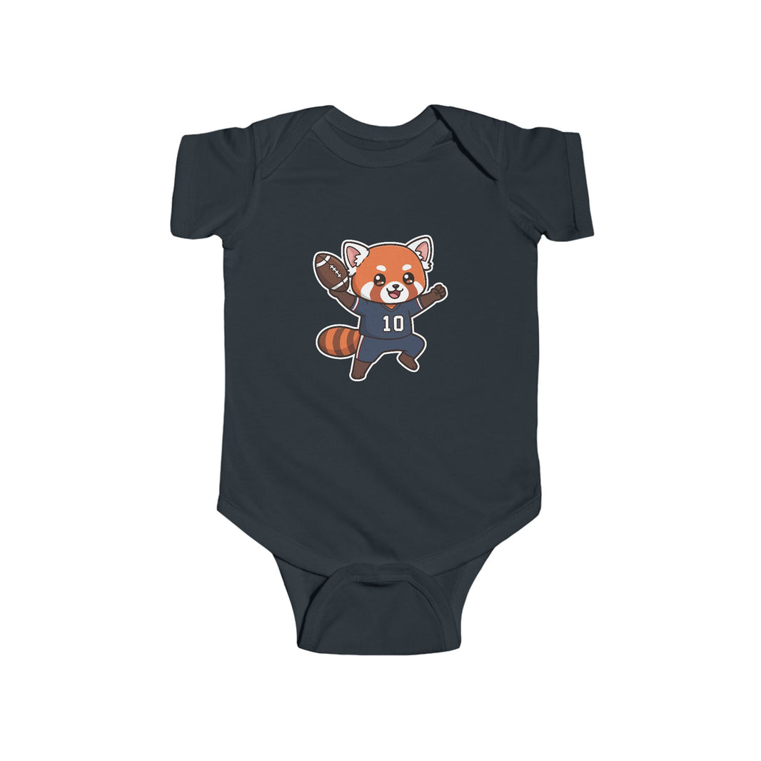 Football Player Red Panda Shortsleeve Infant Bodysuit