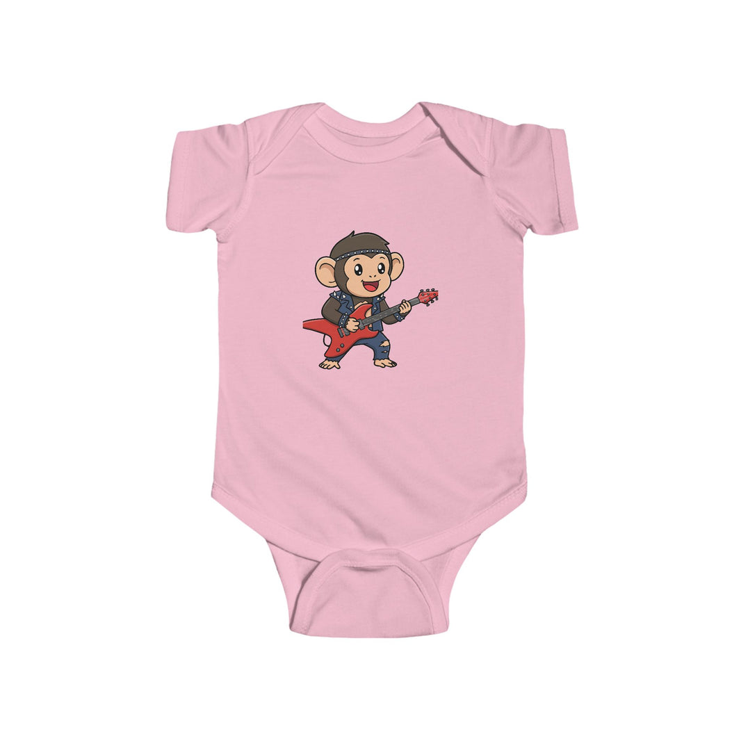Guitar Chimpanzee Shortsleeve Infant Bodysuit