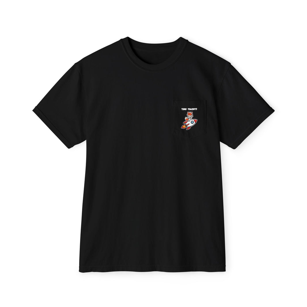 Astronaut Fox Adult Pocket T-Shirt (Unisex)