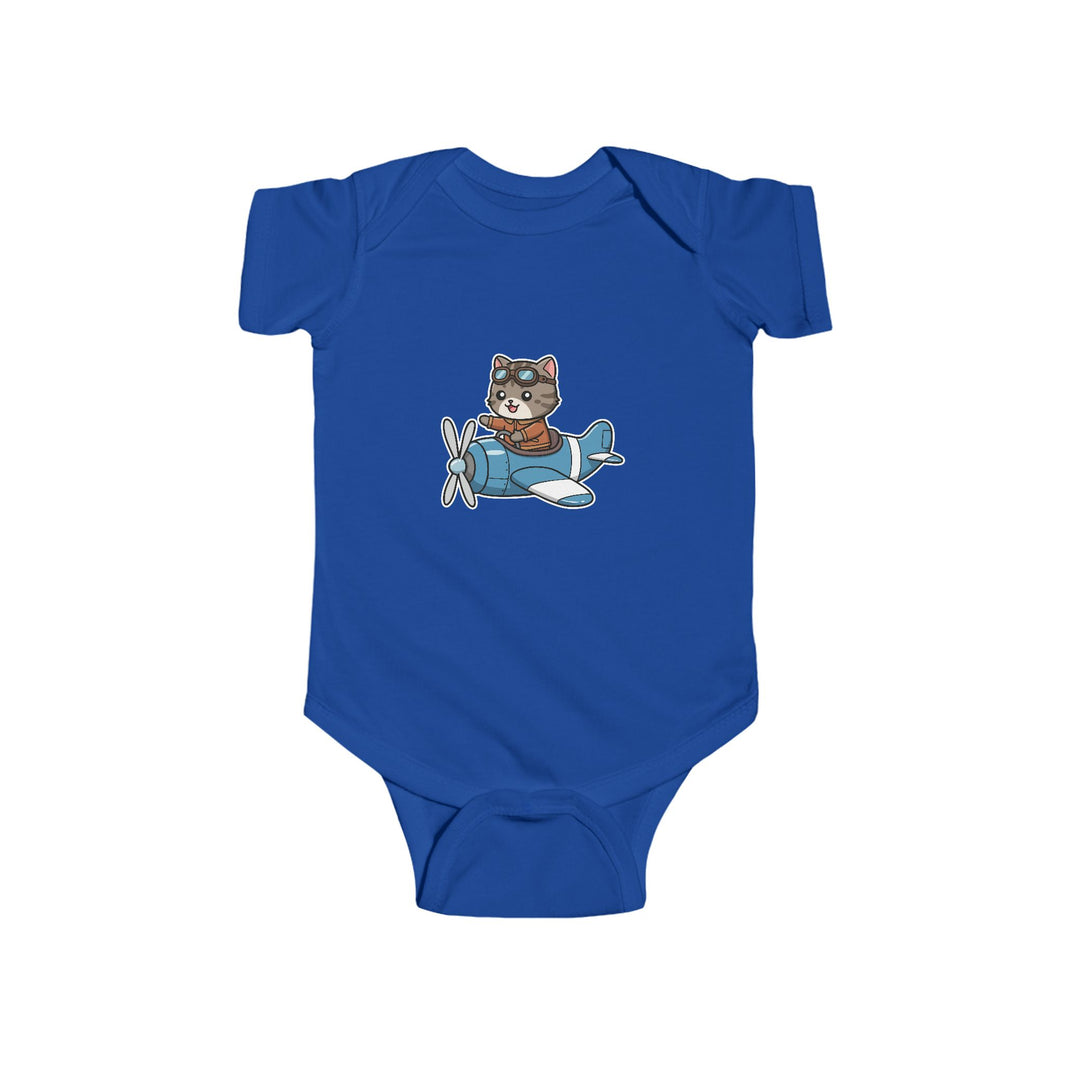 Pilot Cat Shortsleeve Infant Bodysuit
