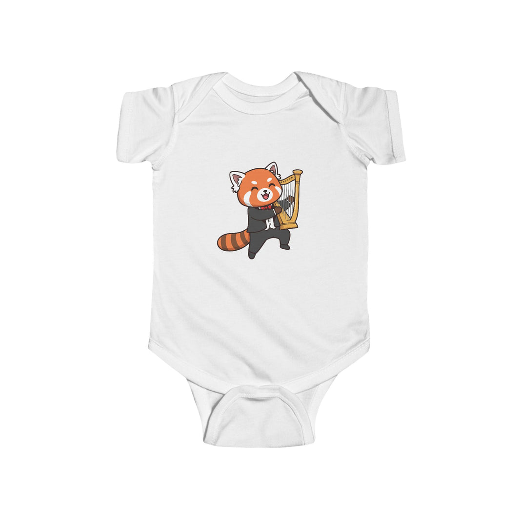 Harp Player Red Panda Shortsleeve Infant Bodysuit
