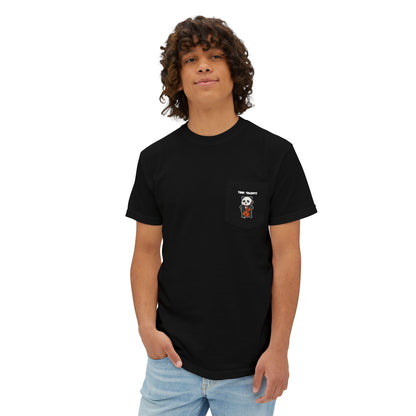 Cello Player Panda Adult Pocket T-Shirt (Unisex)