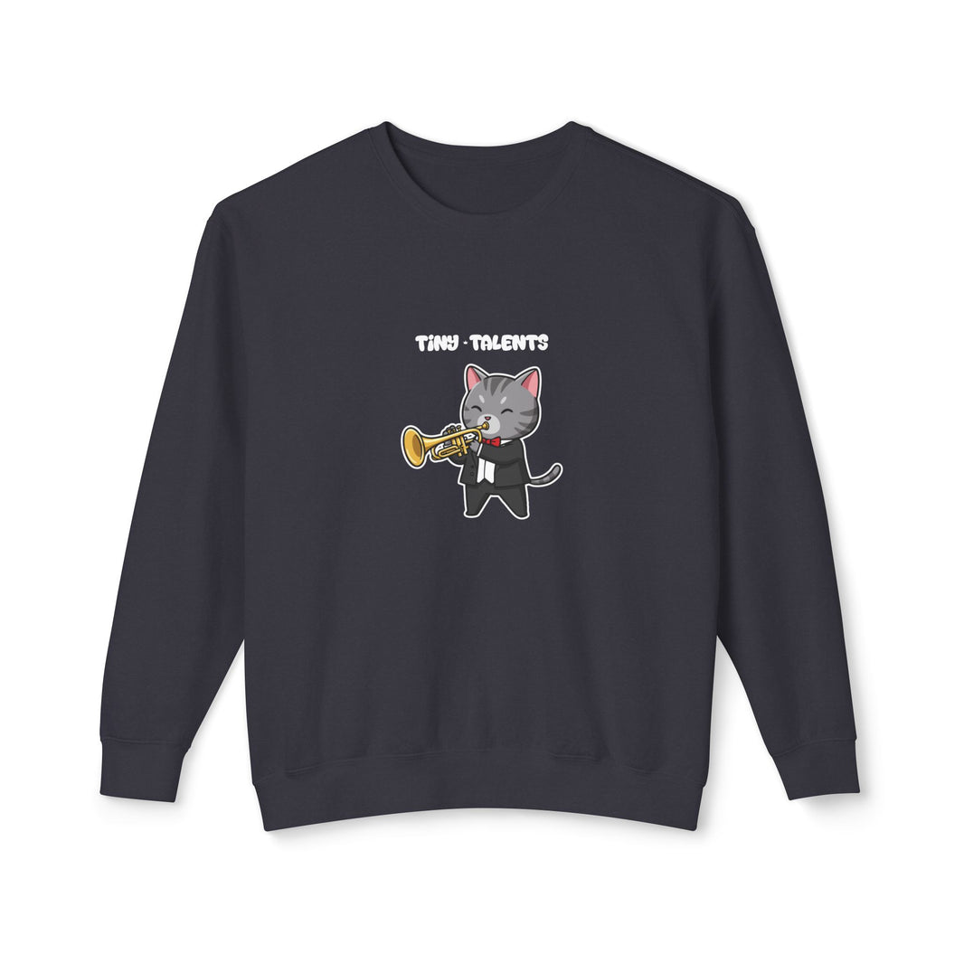 Trumpet Player Cat Adult Sweatshirt (Unisex)