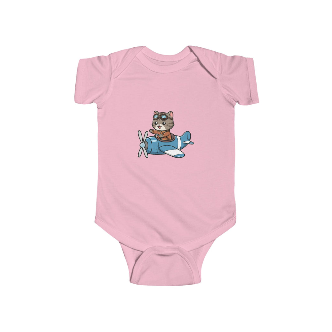 Pilot Cat Shortsleeve Infant Bodysuit