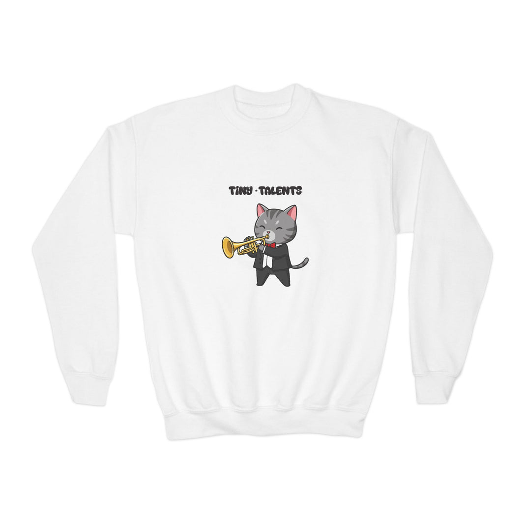 Trumpet Player Cat Youth Sweatshirt