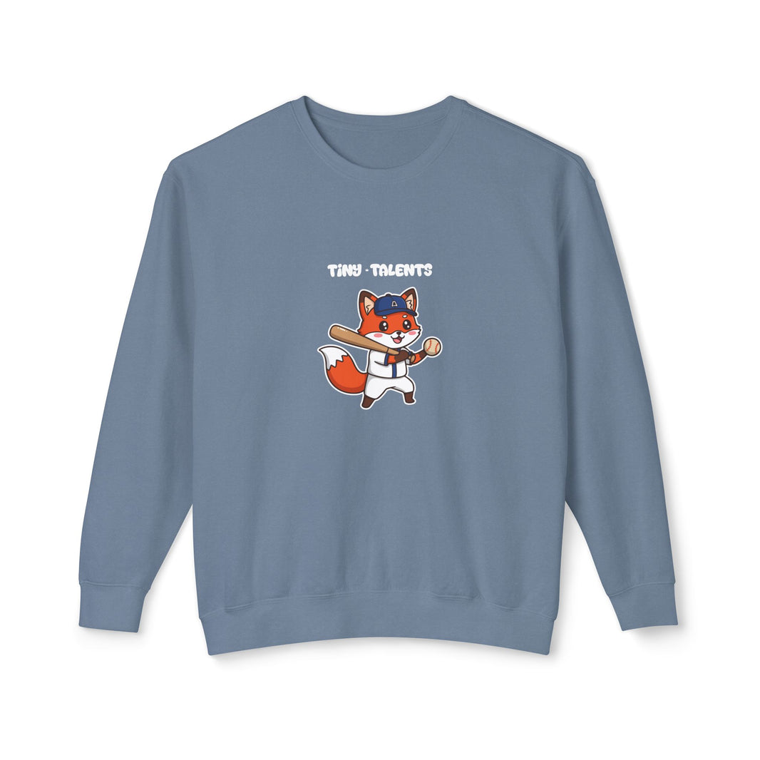 Baseball Player Fox Adult Sweatshirt (Unisex)