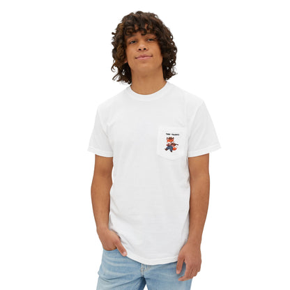 Fiddle Fox Adult Pocket T-Shirt (Unisex)