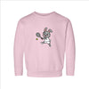 Tennis Player Bunny Toddler Sweatshirt