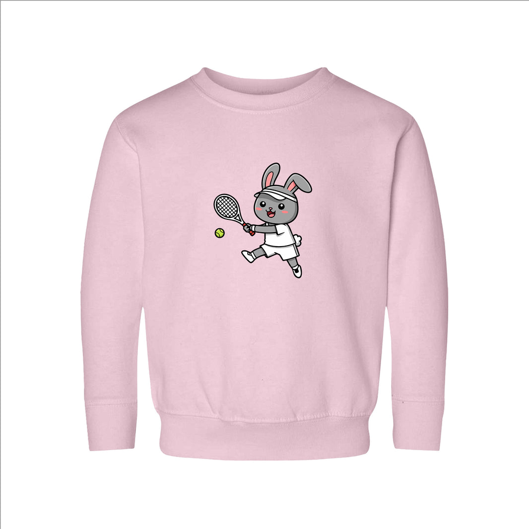 Tennis Player Bunny Toddler Sweatshirt