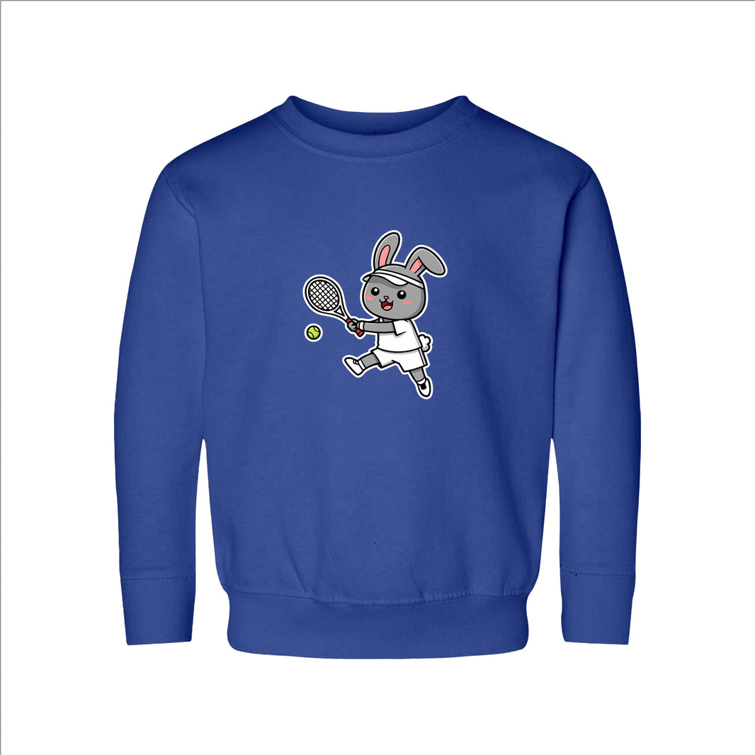 Tennis Player Bunny Toddler Sweatshirt