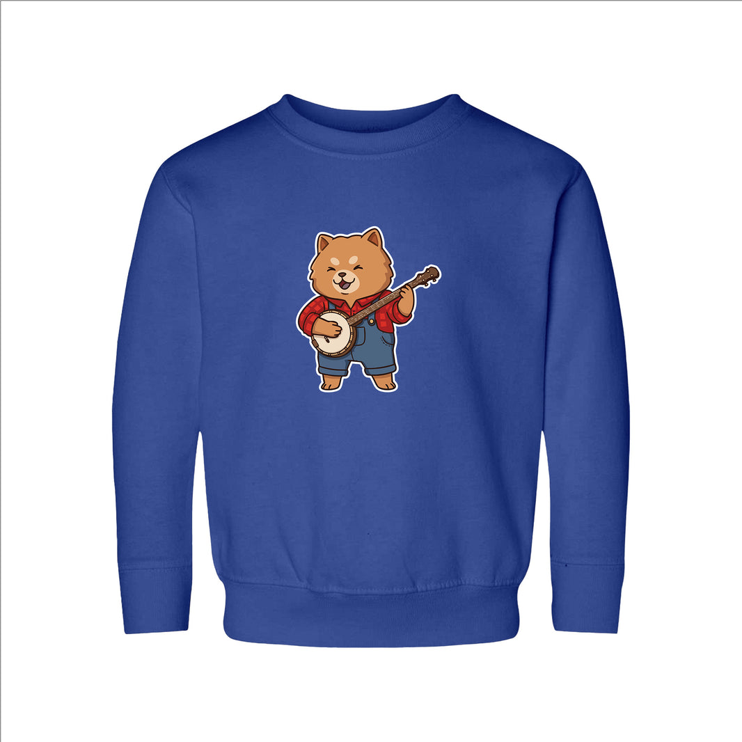 Banjo Player Dog Toddler Sweatshirt