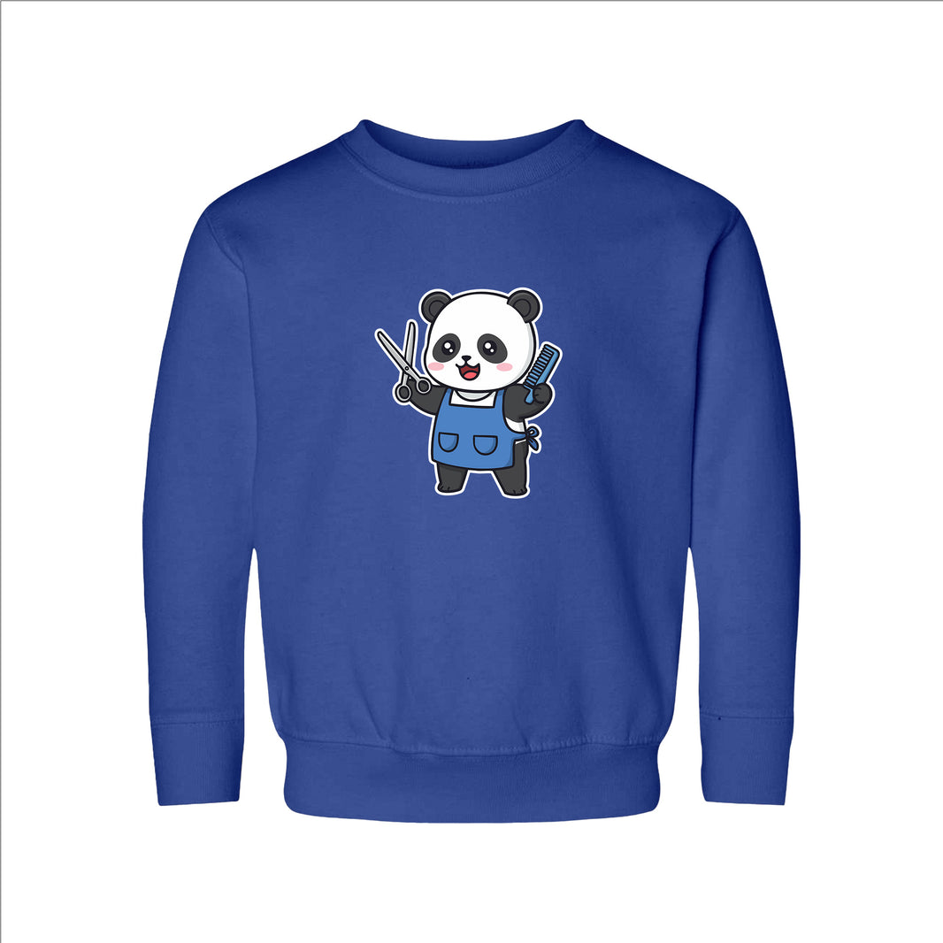 Barber Panda Toddler Sweatshirt