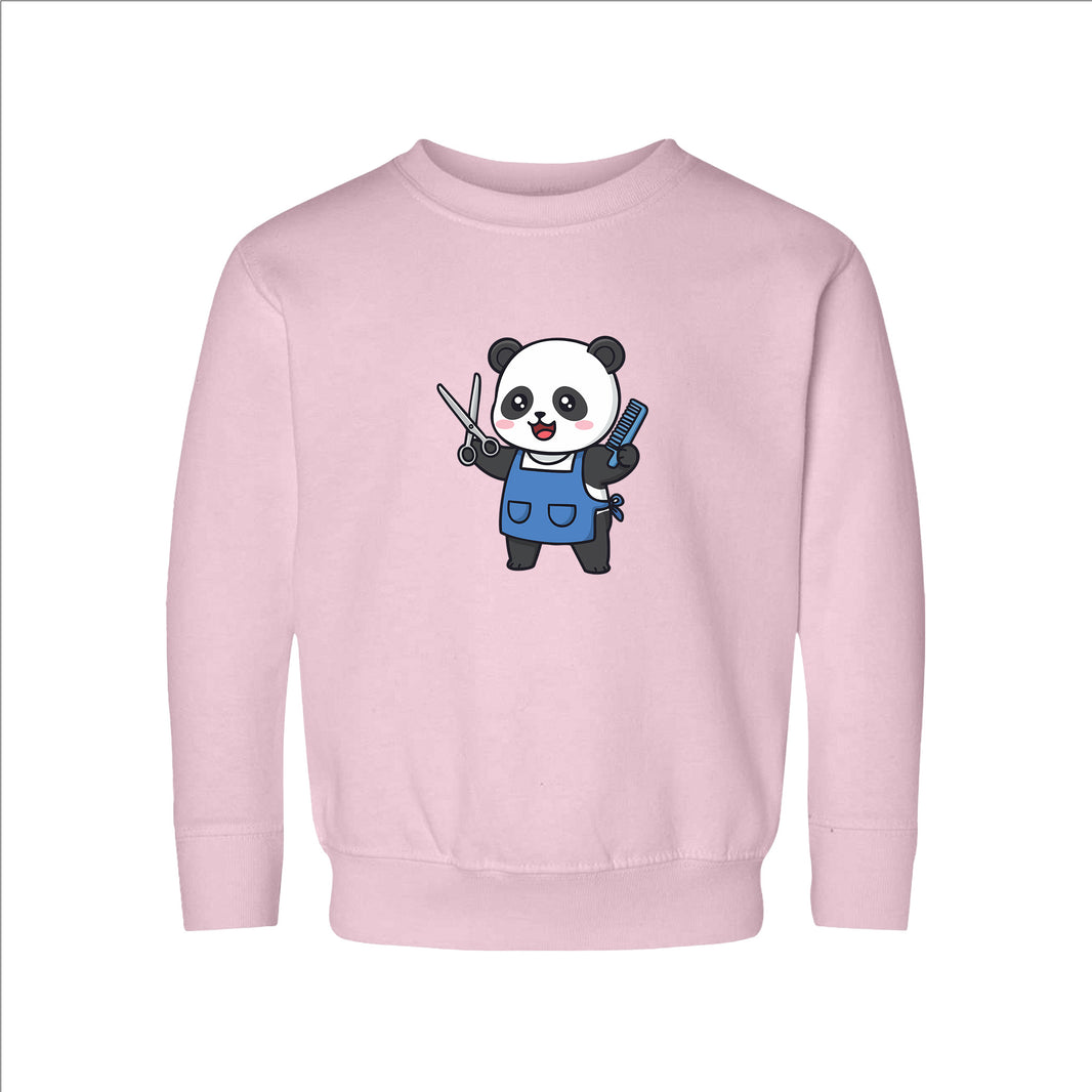 Barber Panda Toddler Sweatshirt