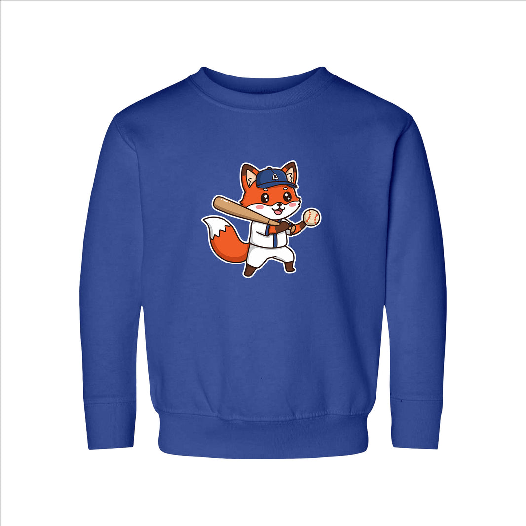 Baseball Player Fox Toddler Sweatshirt