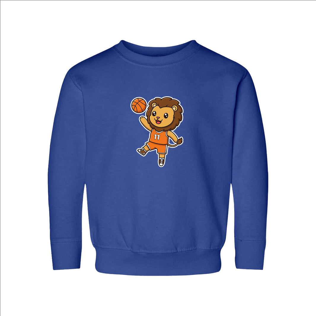 Basketball Player Lion Toddler Sweatshirt