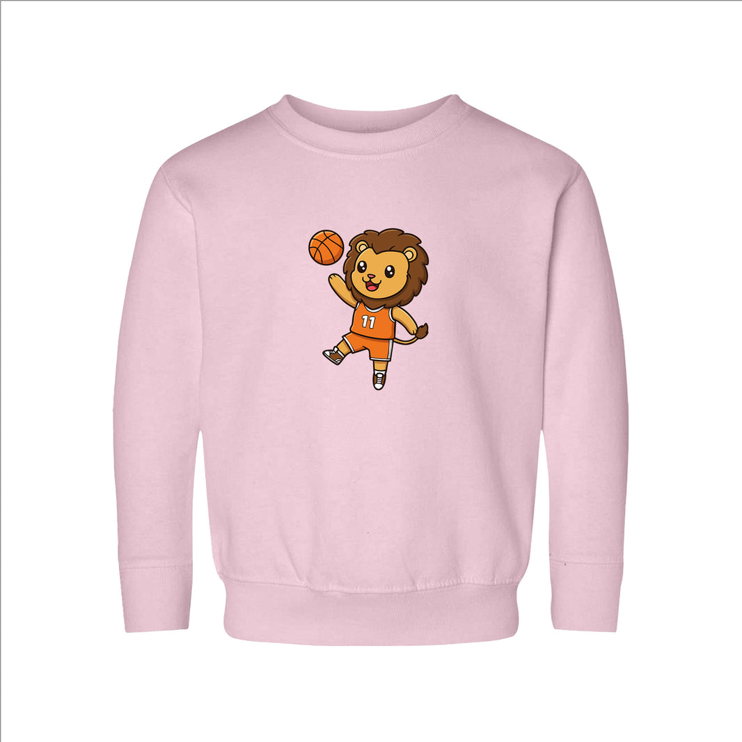 Basketball Player Lion Toddler Sweatshirt