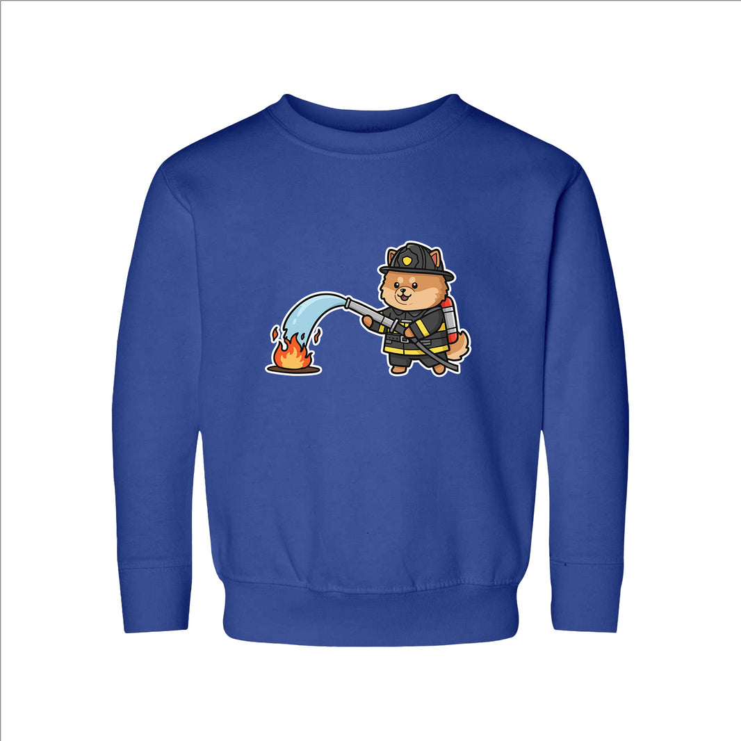 Firefighter Dog Toddler Sweatshirt