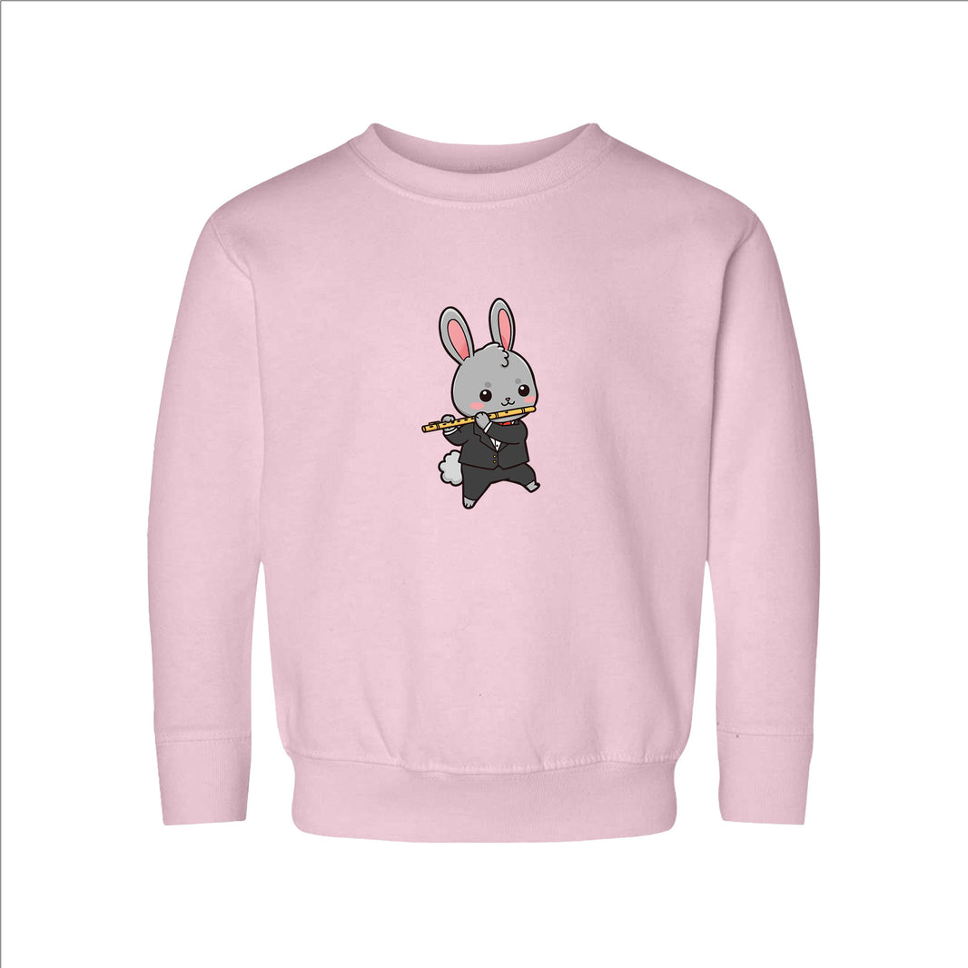 Flute Player Bunny Toddler Sweatshirt