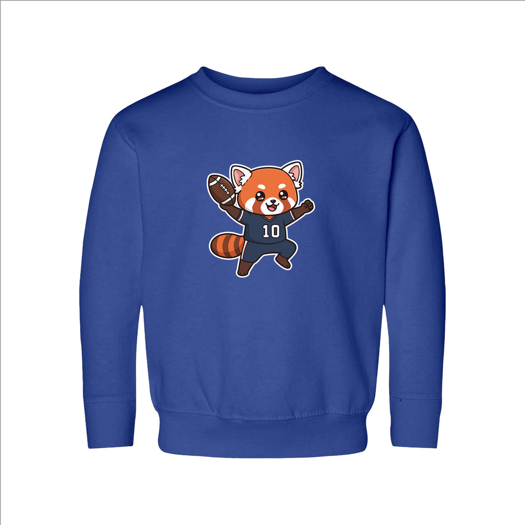 Football Player Red Panda Toddler Sweatshirt