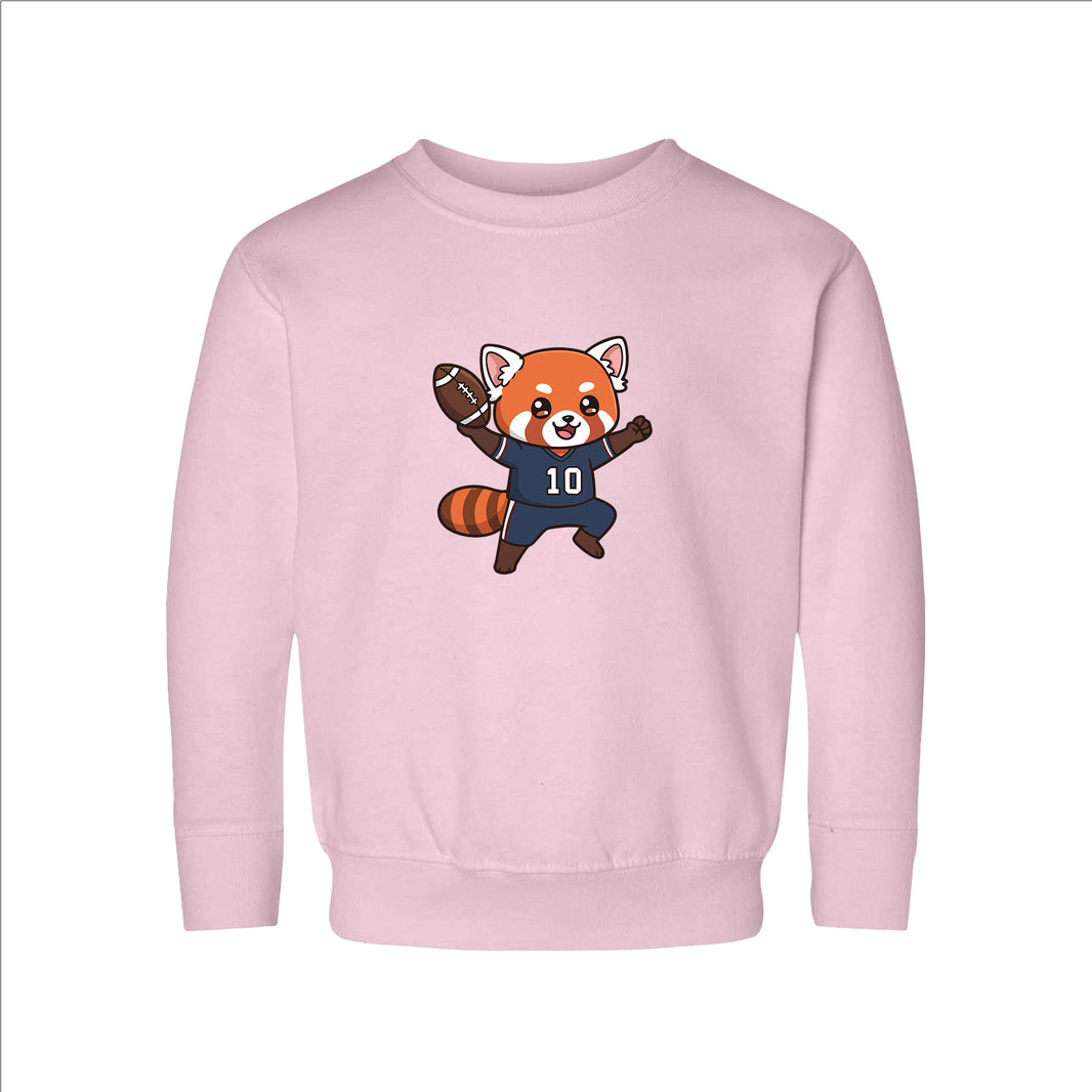 Football Player Red Panda Toddler Sweatshirt
