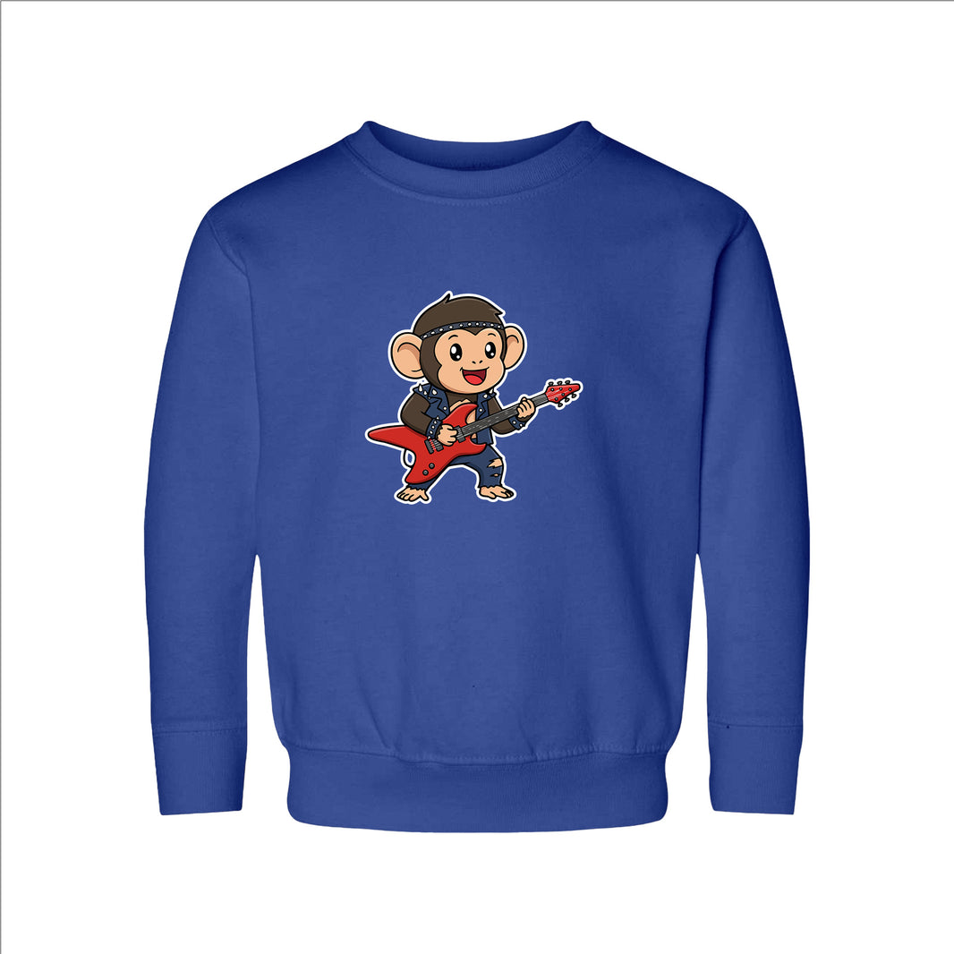 Guitar Chimpanzee Toddler Sweatshirt