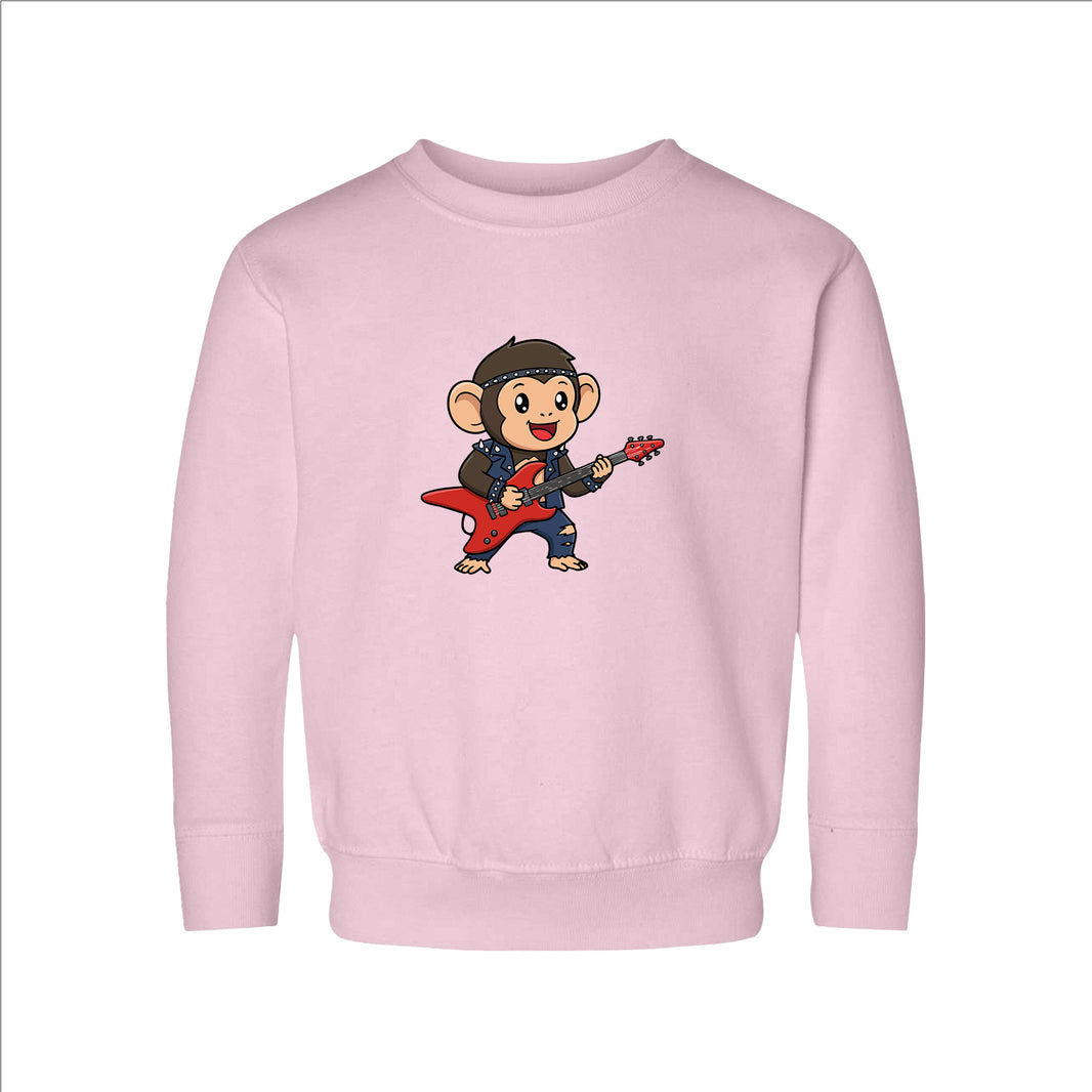 Guitar Chimpanzee Toddler Sweatshirt