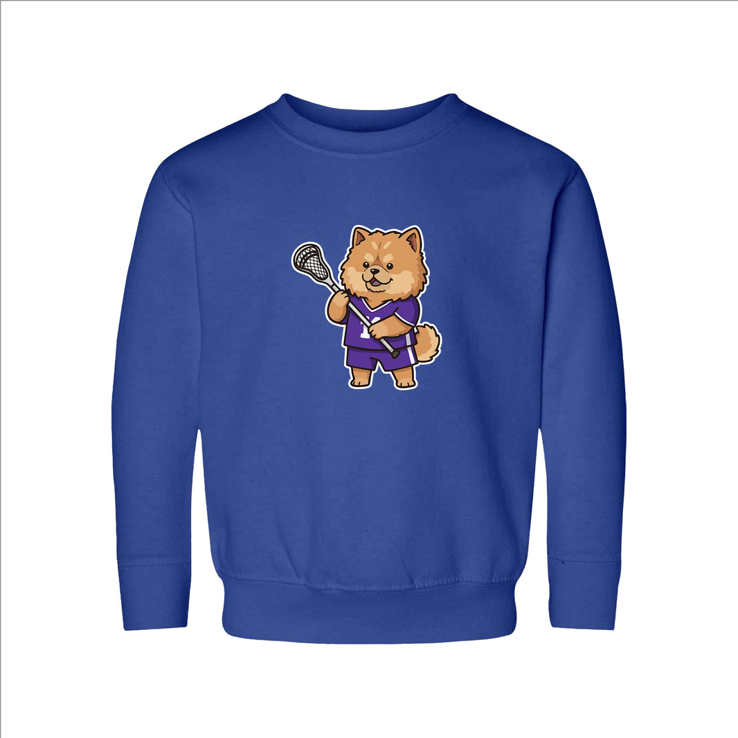 Lacrosse Player Dog Toddler Sweatshirt