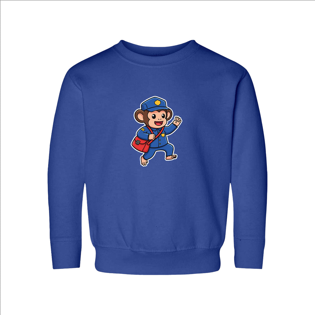 Mailman Chimpanzee Toddler Sweatshirt