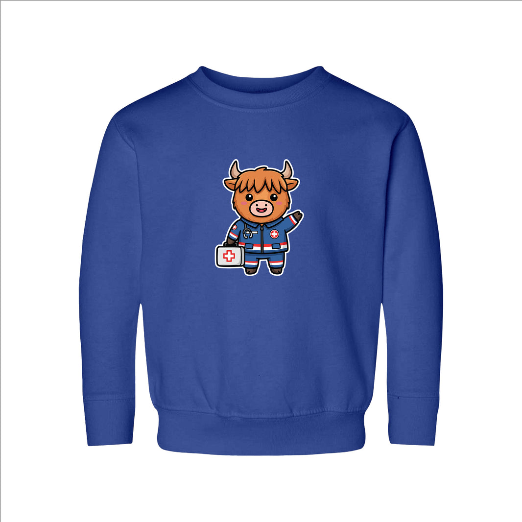 Paramedic Cow Toddler Sweatshirt