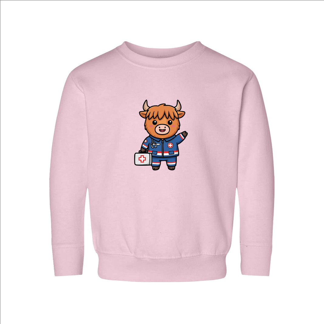 Paramedic Cow Toddler Sweatshirt