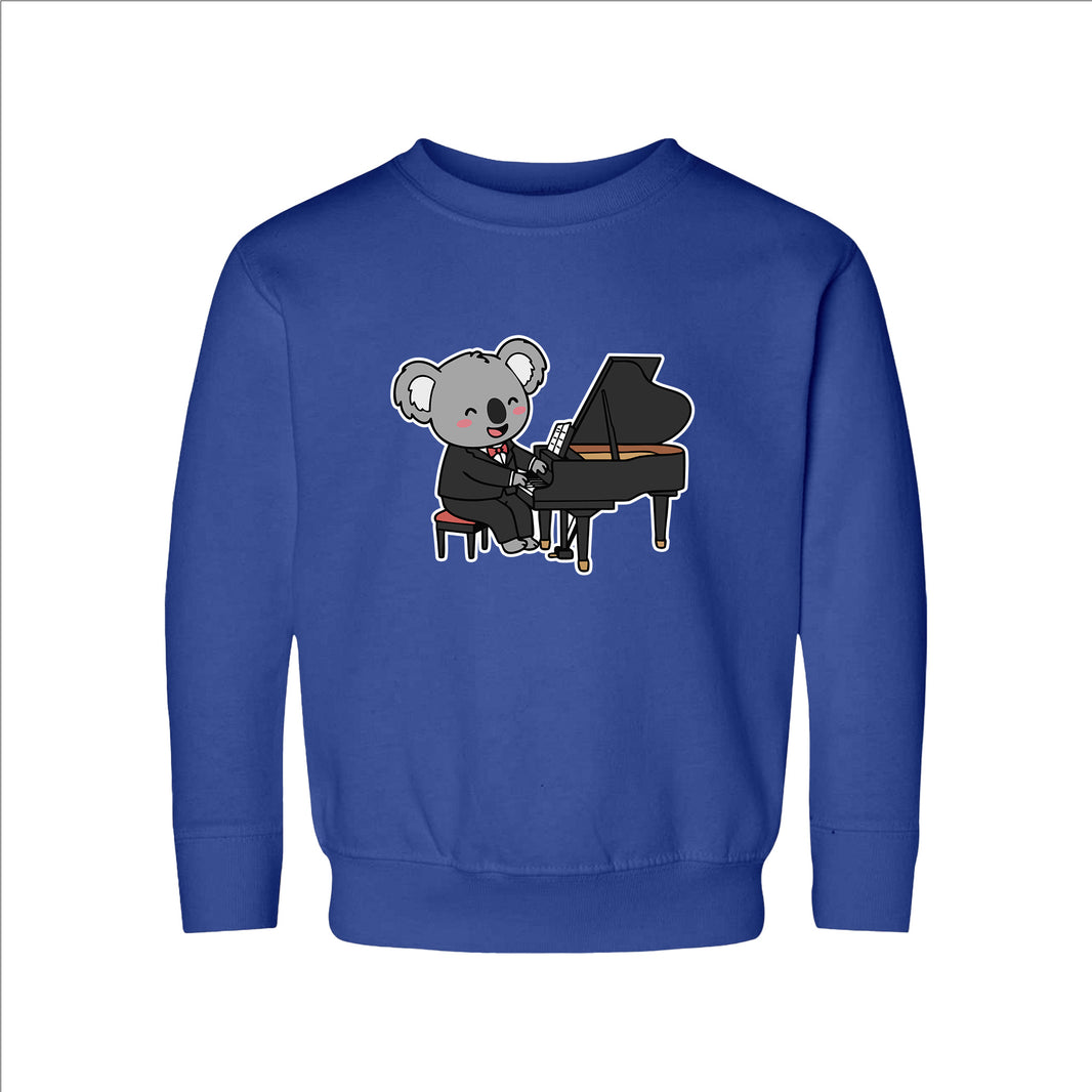 Piano Player Koala Toddler Sweatshirt