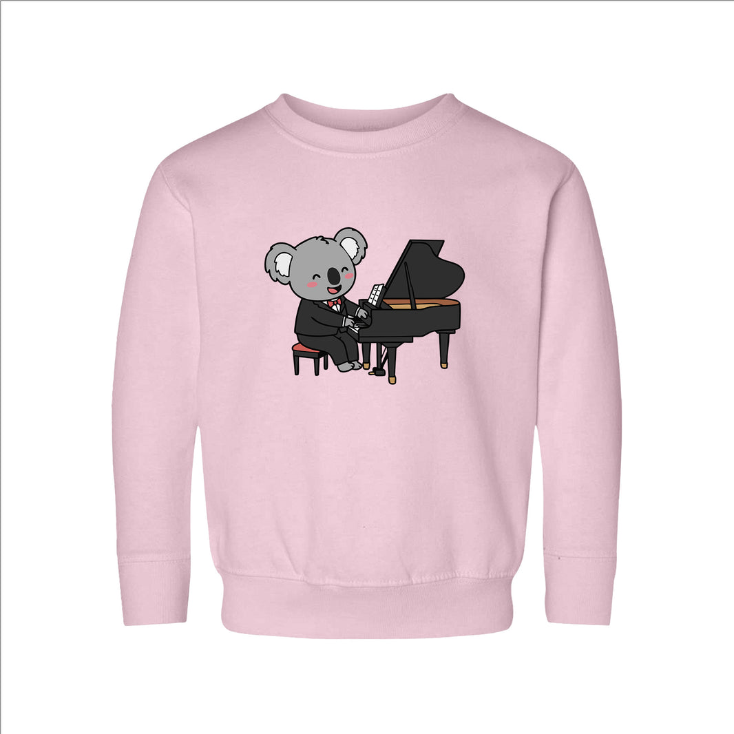 Piano Player Koala Toddler Sweatshirt
