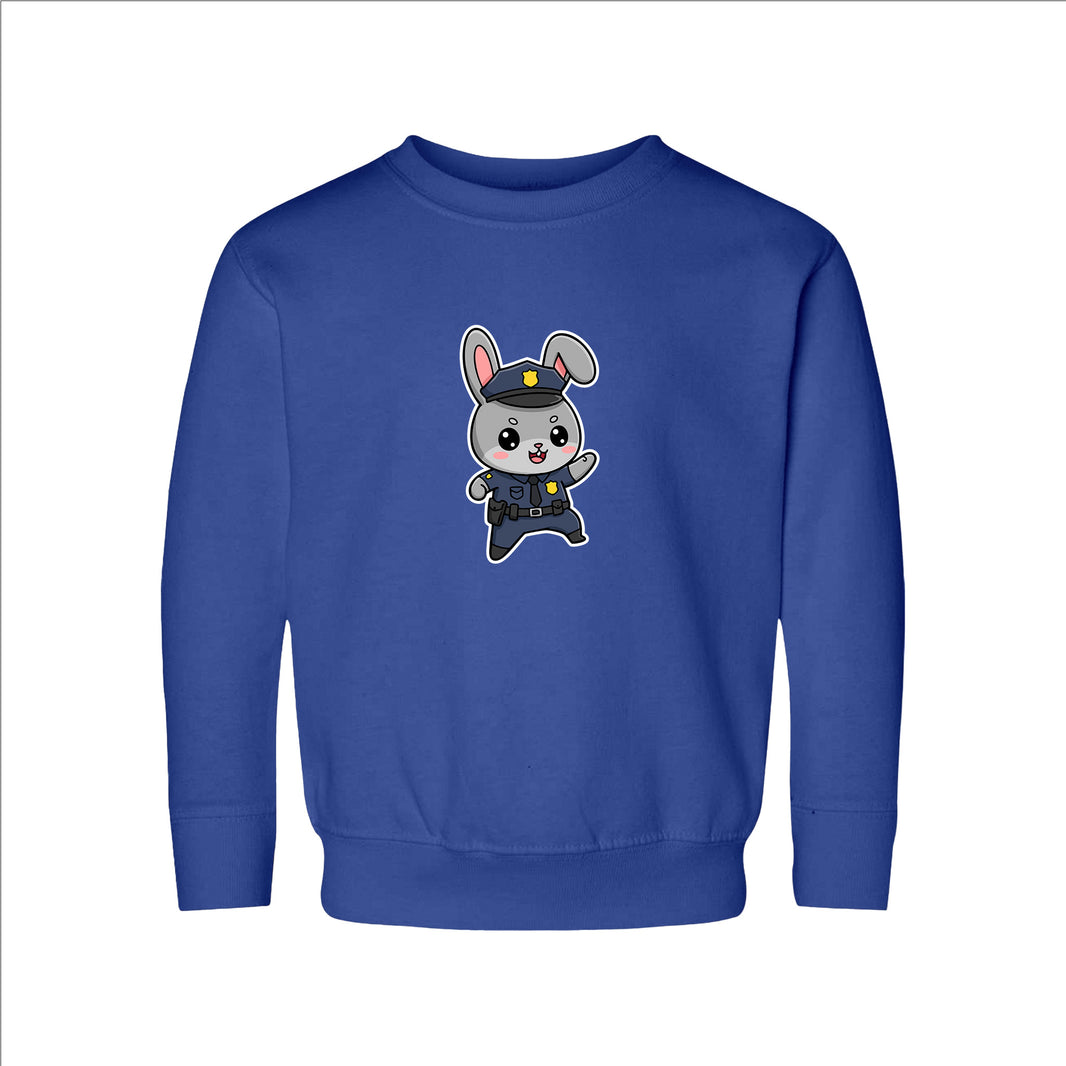 Police Officer Bunny Toddler Sweatshirt