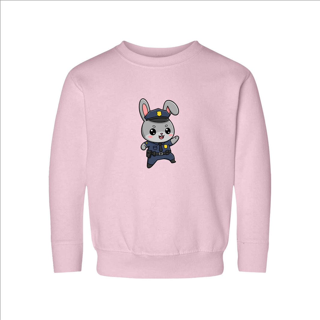 Police Officer Bunny Toddler Sweatshirt