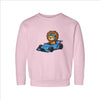 Racecar Driver Lion Toddler Sweatshirt