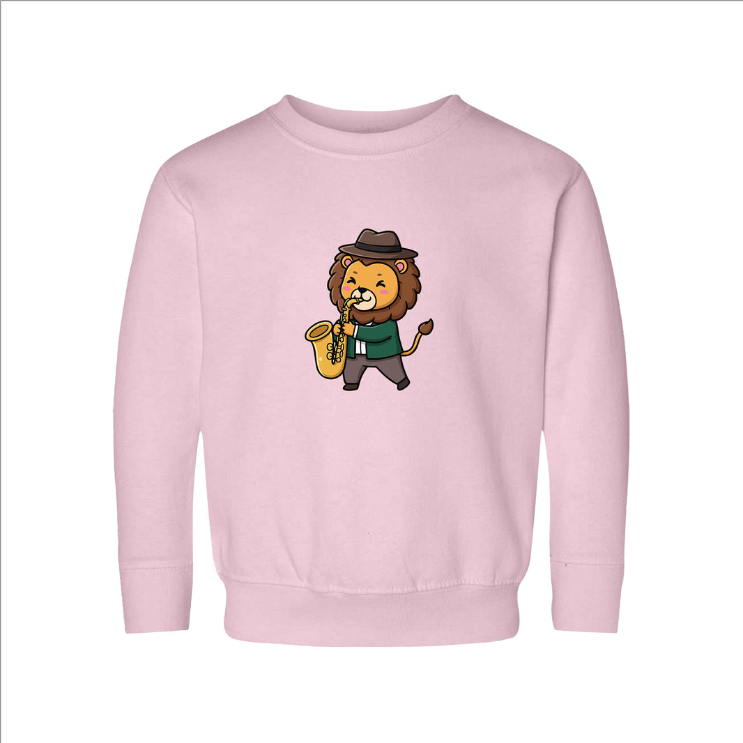 Saxophone Player Lion Toddler Sweatshirt